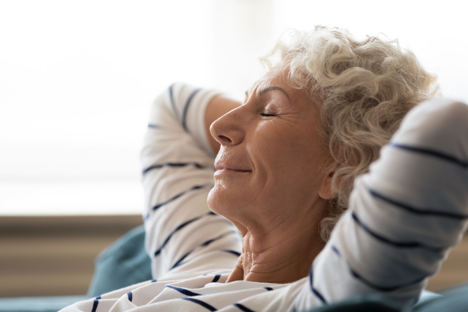 Side,Close,Up,Head,Shot,View,Tranquil,Calm,Middle,Aged