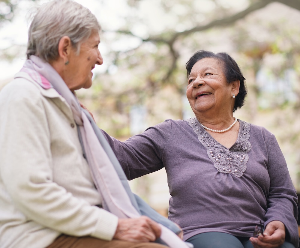 Senior woman enjoying the outdoors at their senior living rocklin ca